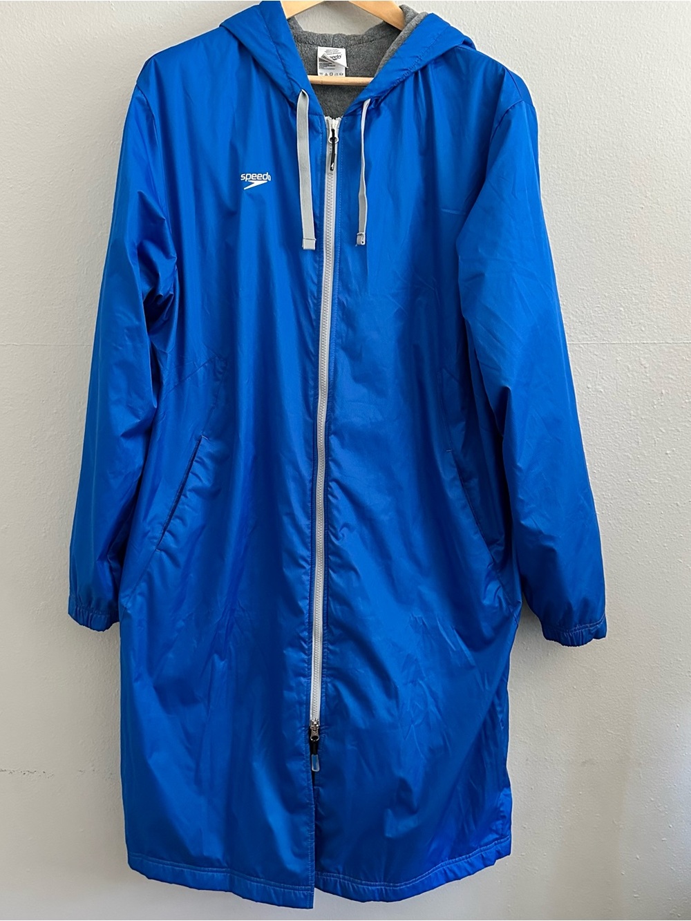 Speedo Hooded Fleece Lined Swim Team Parka Unisex Adult Swim Jacket Coverup XL